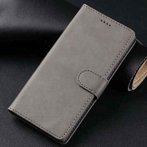 Leather Case Stands Flip Cover T03 Holder for Samsung Galaxy S20 Ultra 5G Gray