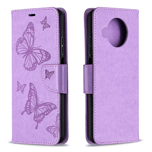 Leather Case Stands Flip Cover T03 Holder for Xiaomi Mi 10i 5G Clove Purple