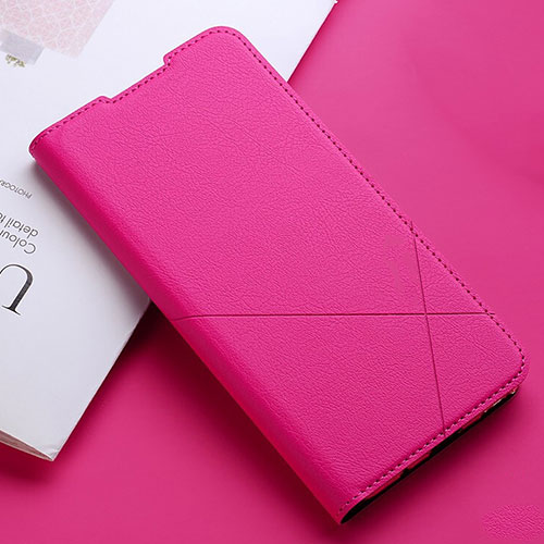 Leather Case Stands Flip Cover T03 Holder for Xiaomi Redmi Note 8T Hot Pink