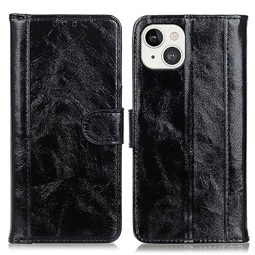 Leather Case Stands Flip Cover T04 Holder for Apple iPhone 13 Black