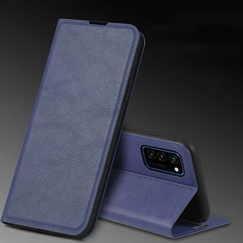 Leather Case Stands Flip Cover T04 Holder for Huawei Honor View 30 5G Blue