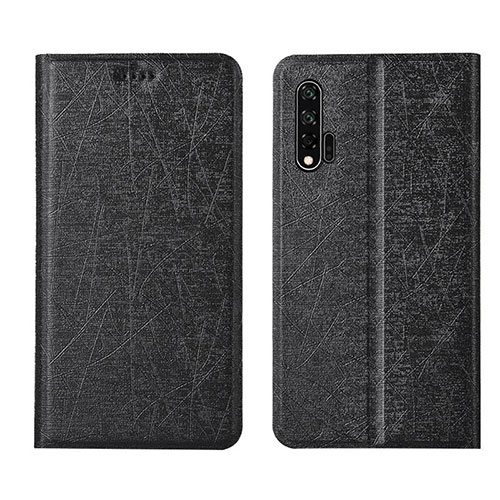 Leather Case Stands Flip Cover T04 Holder for Huawei Nova 6 5G Black