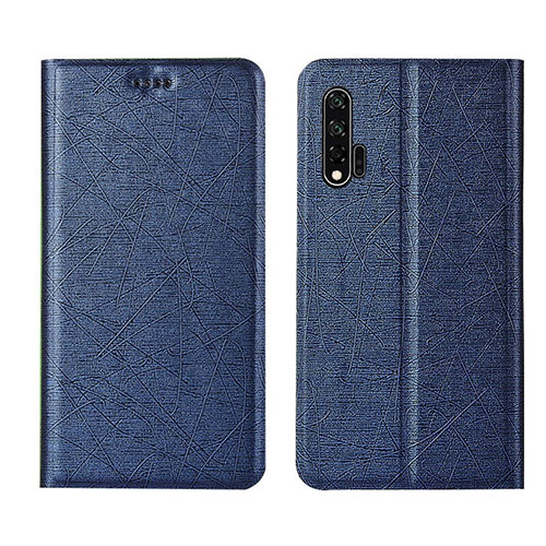 Leather Case Stands Flip Cover T04 Holder for Huawei Nova 6 5G Blue