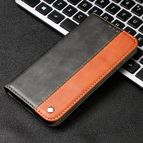Leather Case Stands Flip Cover T04 Holder for Samsung Galaxy Note 10 Orange