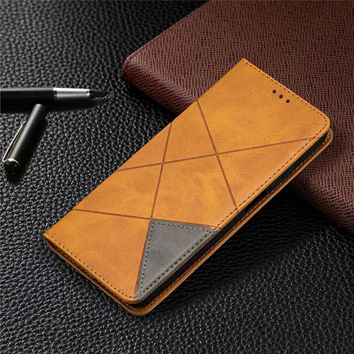 Leather Case Stands Flip Cover T04 Holder for Xiaomi Mi 10T Lite 5G Yellow