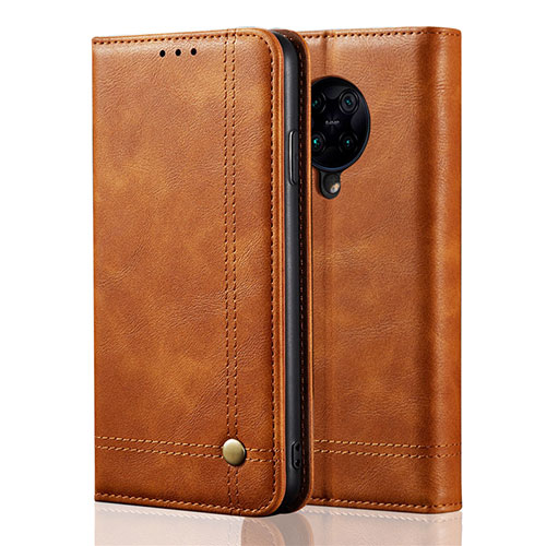 Leather Case Stands Flip Cover T04 Holder for Xiaomi Poco F2 Pro Orange