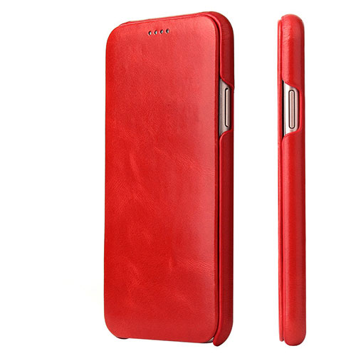 Leather Case Stands Flip Cover T05 Holder for Apple iPhone 11 Pro Max Red