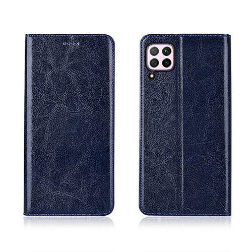 Leather Case Stands Flip Cover T05 Holder for Huawei Nova 6 SE Blue