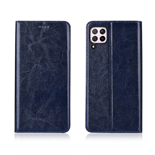 Leather Case Stands Flip Cover T05 Holder for Huawei Nova 7i Blue