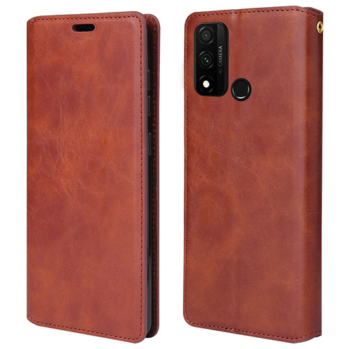 Leather Case Stands Flip Cover T05 Holder for Huawei Nova Lite 3 Plus Brown