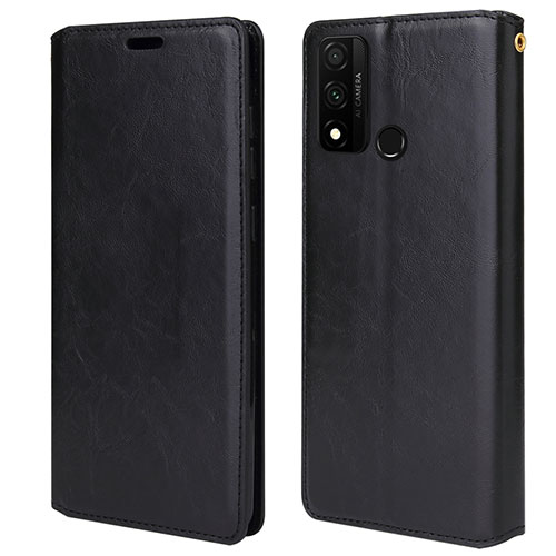 Leather Case Stands Flip Cover T05 Holder for Huawei P Smart (2020) Black