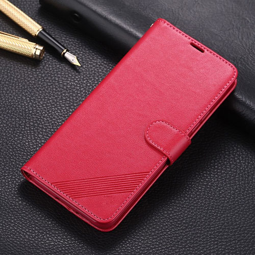 Leather Case Stands Flip Cover T05 Holder for Huawei P20 Lite (2019) Hot Pink