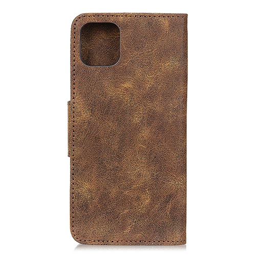 Leather Case Stands Flip Cover T05 Holder for Xiaomi Mi 11 5G Brown