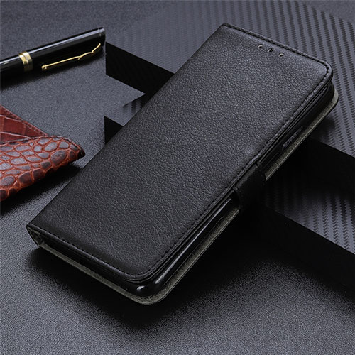 Leather Case Stands Flip Cover T05 Holder for Xiaomi Redmi 9i Black