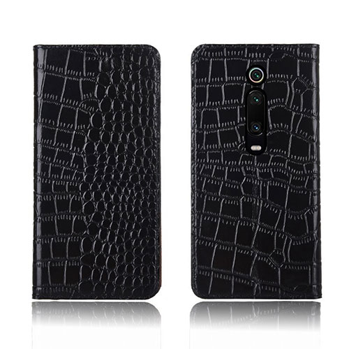 Leather Case Stands Flip Cover T05 Holder for Xiaomi Redmi K20 Pro Black