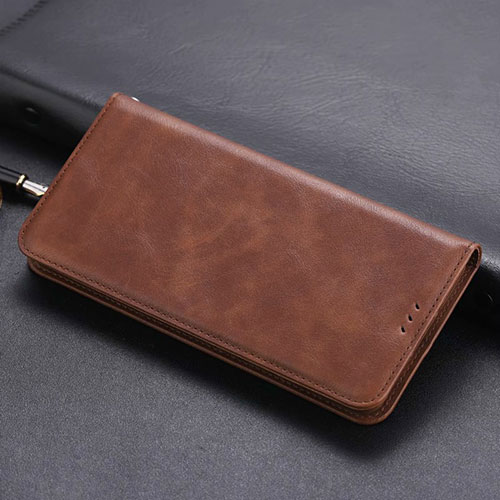 Leather Case Stands Flip Cover T06 Holder for Huawei Honor 20 Brown