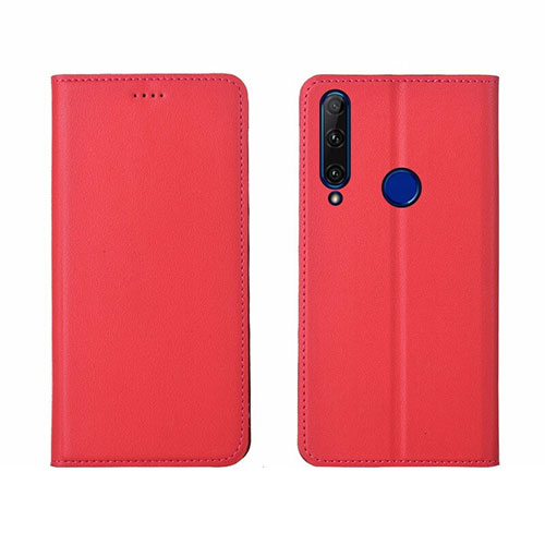 Leather Case Stands Flip Cover T06 Holder for Huawei Honor 20 Lite Red