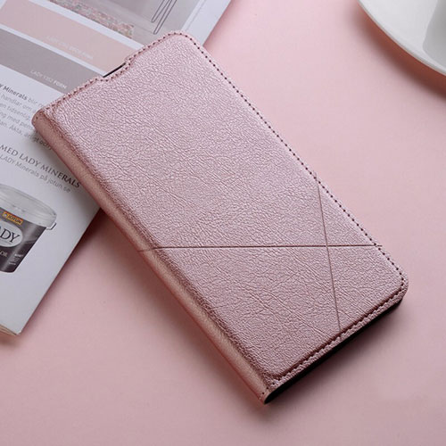 Leather Case Stands Flip Cover T06 Holder for Huawei Honor V20 Rose Gold