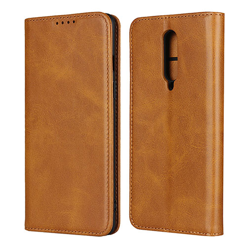 Leather Case Stands Flip Cover T06 Holder for OnePlus 8 Orange