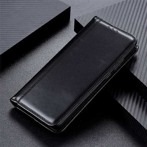 Leather Case Stands Flip Cover T06 Holder for Oppo F15 Black