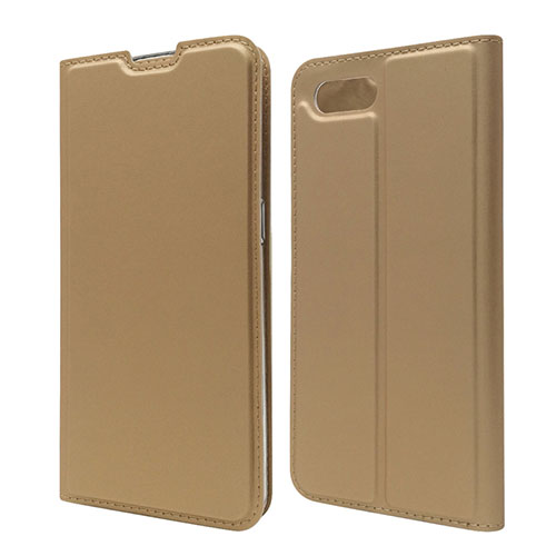 Leather Case Stands Flip Cover T06 Holder for Oppo R15X Gold