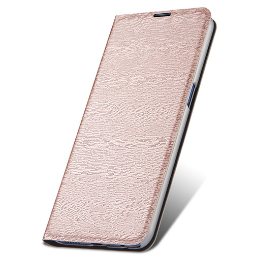 Leather Case Stands Flip Cover T06 Holder for Oppo R17 Pro Rose Gold