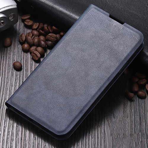 Leather Case Stands Flip Cover T06 Holder for Samsung Galaxy Note 10 Plus Blue