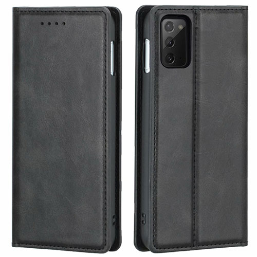 Leather Case Stands Flip Cover T06 Holder for Samsung Galaxy Note 20 5G Black