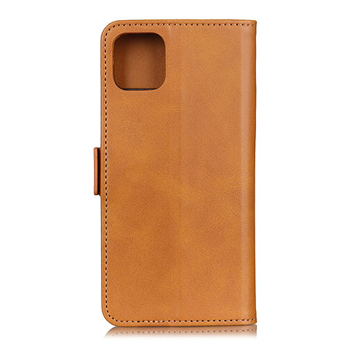 Leather Case Stands Flip Cover T06 Holder for Xiaomi Mi 11 Lite 5G Light Brown