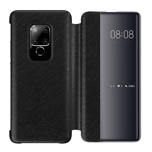 Leather Case Stands Flip Cover T07 Holder for Huawei Mate 20 Black