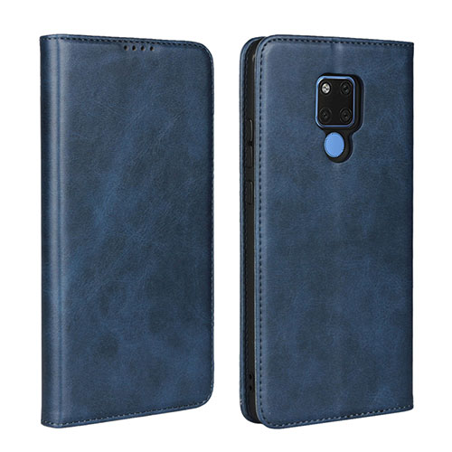 Leather Case Stands Flip Cover T07 Holder for Huawei Mate 20 X 5G Blue