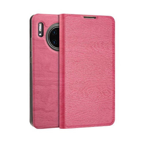 Leather Case Stands Flip Cover T07 Holder for Huawei Mate 30 5G Pink