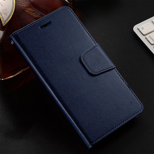 Leather Case Stands Flip Cover T07 Holder for Oppo R15X Blue