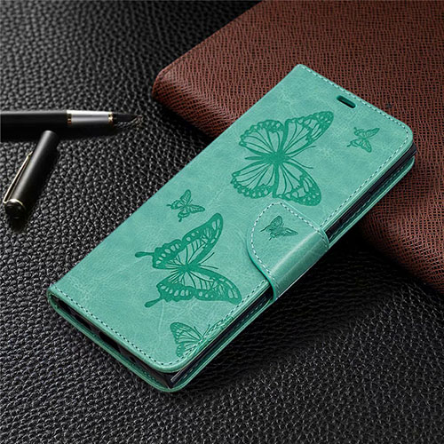 Leather Case Stands Flip Cover T07 Holder for Samsung Galaxy Note 20 Ultra 5G Green