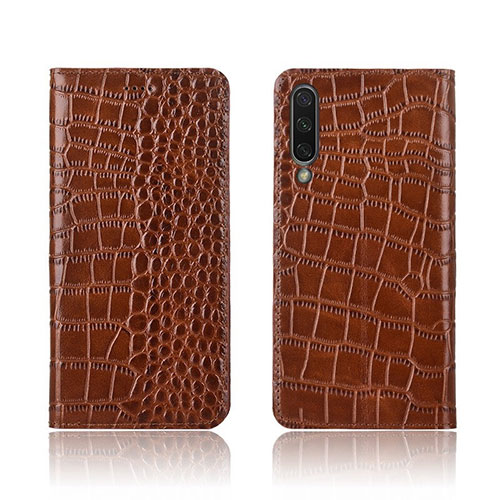 Leather Case Stands Flip Cover T07 Holder for Xiaomi Mi A3 Orange