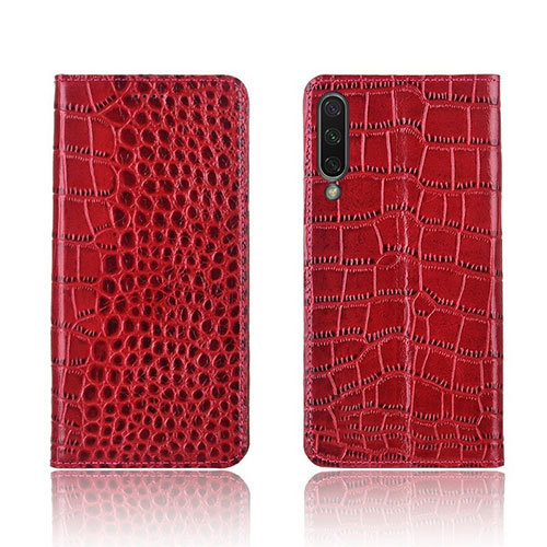 Leather Case Stands Flip Cover T07 Holder for Xiaomi Mi A3 Red