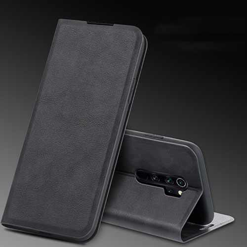 Leather Case Stands Flip Cover T07 Holder for Xiaomi Redmi Note 8 Pro Black