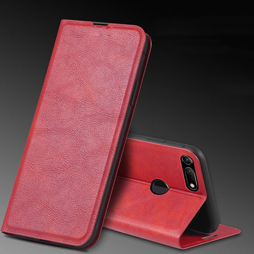 Leather Case Stands Flip Cover T08 Holder for Huawei Honor View 20 Red