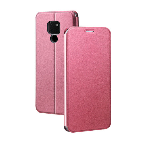 Leather Case Stands Flip Cover T08 Holder for Huawei Mate 20 Pink