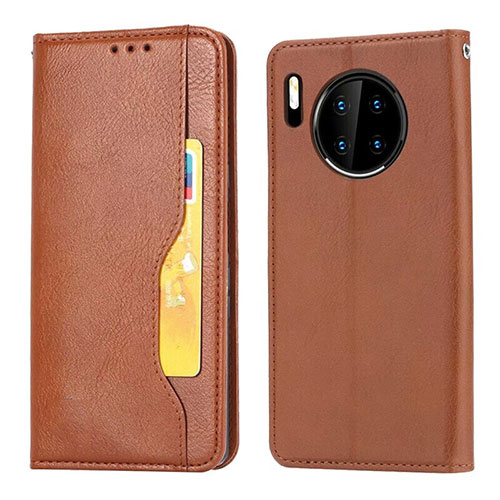 Leather Case Stands Flip Cover T08 Holder for Huawei Mate 30 5G Orange