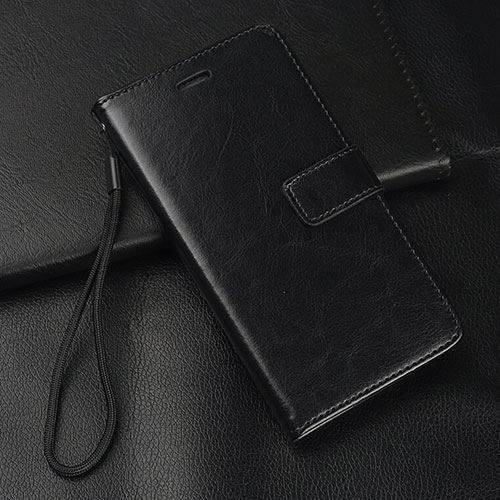 Leather Case Stands Flip Cover T08 Holder for Huawei Nova 5i Black
