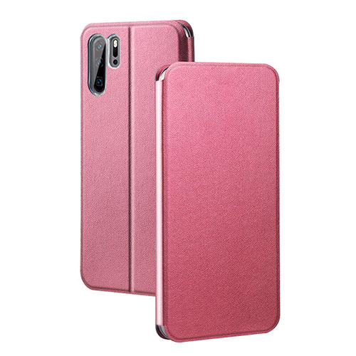 Leather Case Stands Flip Cover T08 Holder for Huawei P30 Pro Pink