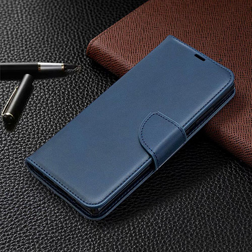 Leather Case Stands Flip Cover T08 Holder for Samsung Galaxy Note 20 5G Blue