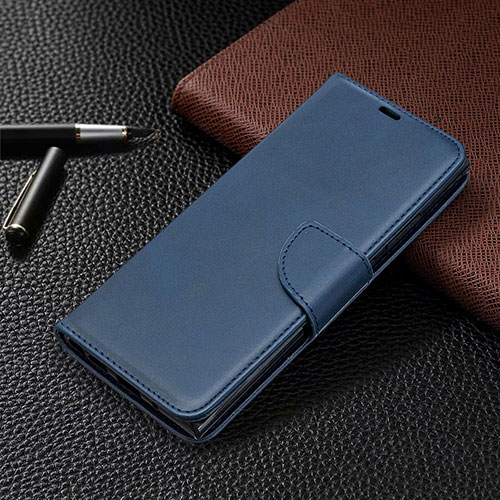 Leather Case Stands Flip Cover T08 Holder for Samsung Galaxy Note 20 Ultra 5G Blue