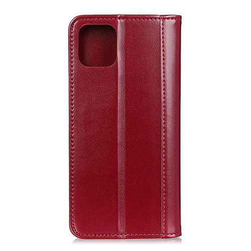 Leather Case Stands Flip Cover T08 Holder for Xiaomi Mi 11 Lite 5G NE Red