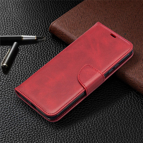 Leather Case Stands Flip Cover T08 Holder for Xiaomi Redmi 9i Red