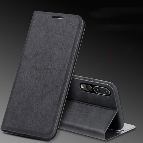 Leather Case Stands Flip Cover T09 Holder for Huawei P20 Pro Black