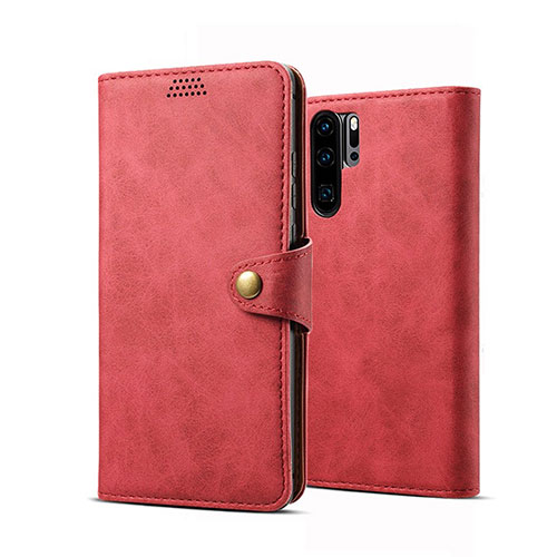 Leather Case Stands Flip Cover T09 Holder for Huawei P30 Pro New Edition Red