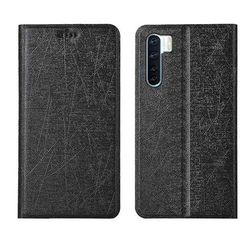 Leather Case Stands Flip Cover T09 Holder for Oppo A91 Black