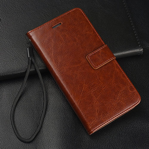 Leather Case Stands Flip Cover T09 Holder for Samsung Galaxy S10e Brown